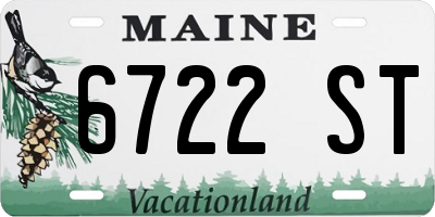 ME license plate 6722ST