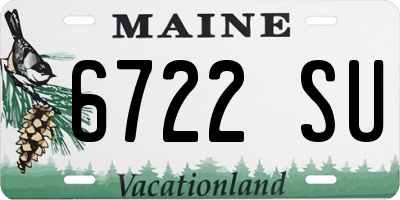 ME license plate 6722SU