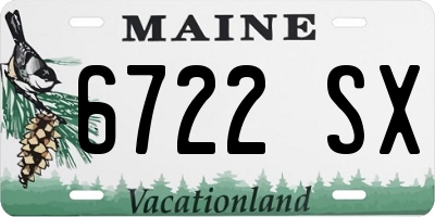 ME license plate 6722SX