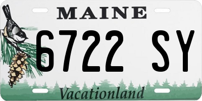 ME license plate 6722SY