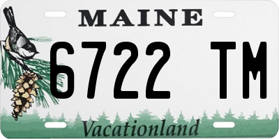 ME license plate 6722TM