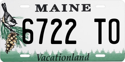 ME license plate 6722TO