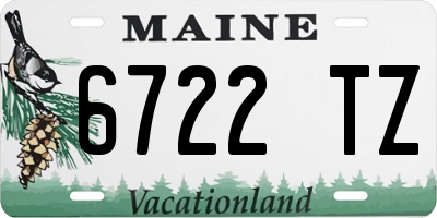 ME license plate 6722TZ