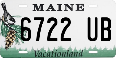 ME license plate 6722UB