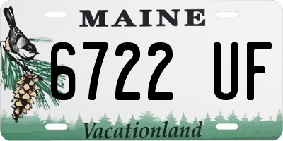 ME license plate 6722UF