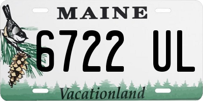 ME license plate 6722UL