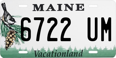 ME license plate 6722UM