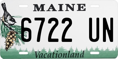 ME license plate 6722UN