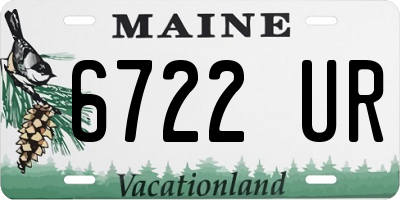 ME license plate 6722UR