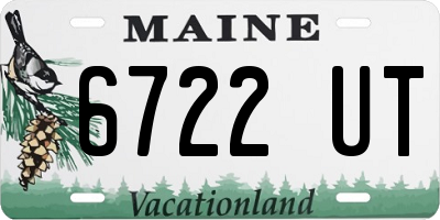 ME license plate 6722UT