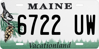 ME license plate 6722UW