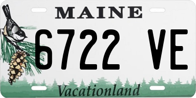 ME license plate 6722VE