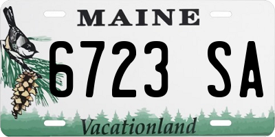 ME license plate 6723SA