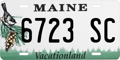 ME license plate 6723SC