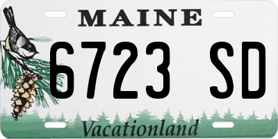 ME license plate 6723SD