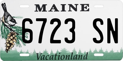 ME license plate 6723SN