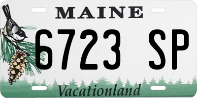 ME license plate 6723SP