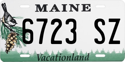 ME license plate 6723SZ
