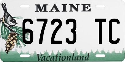 ME license plate 6723TC