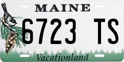 ME license plate 6723TS