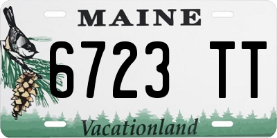 ME license plate 6723TT