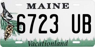 ME license plate 6723UB