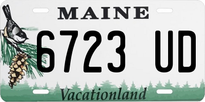 ME license plate 6723UD