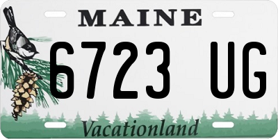 ME license plate 6723UG