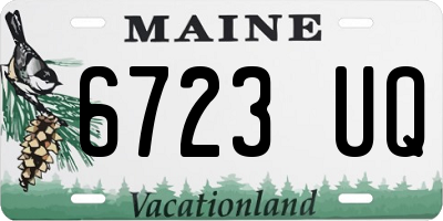 ME license plate 6723UQ