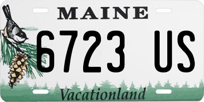 ME license plate 6723US