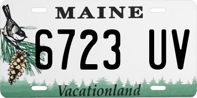 ME license plate 6723UV