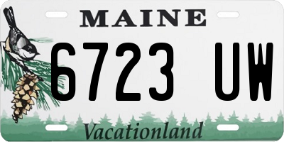 ME license plate 6723UW