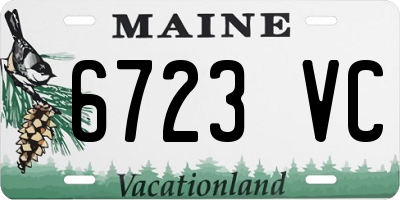 ME license plate 6723VC