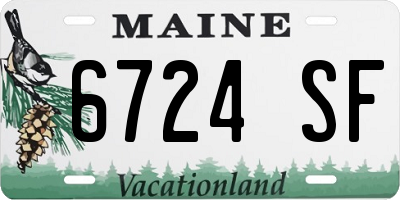 ME license plate 6724SF