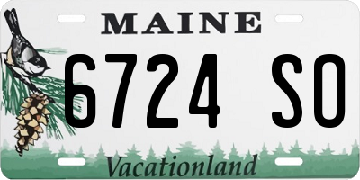 ME license plate 6724SO