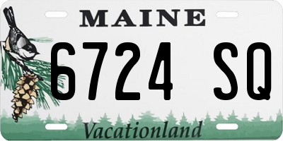 ME license plate 6724SQ