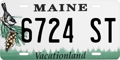 ME license plate 6724ST