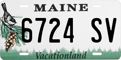 ME license plate 6724SV