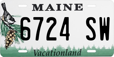 ME license plate 6724SW
