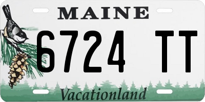 ME license plate 6724TT