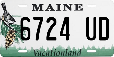ME license plate 6724UD
