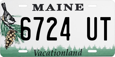 ME license plate 6724UT