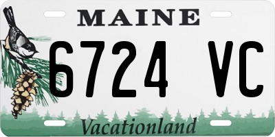 ME license plate 6724VC