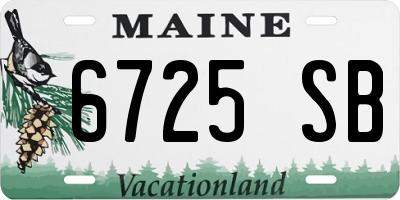 ME license plate 6725SB