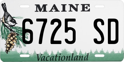 ME license plate 6725SD