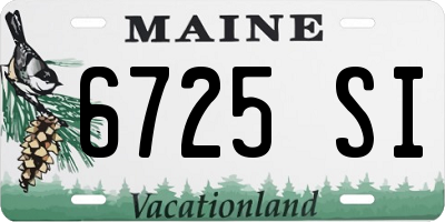ME license plate 6725SI