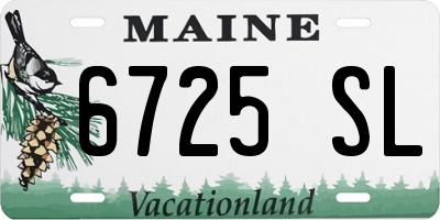 ME license plate 6725SL