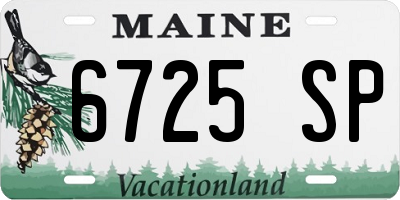 ME license plate 6725SP