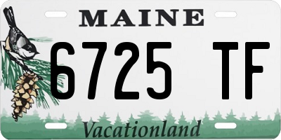 ME license plate 6725TF