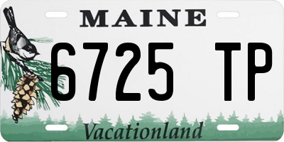 ME license plate 6725TP